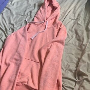 American Eagle Outfitters Coral Pink Cowl Hoodie Sweater